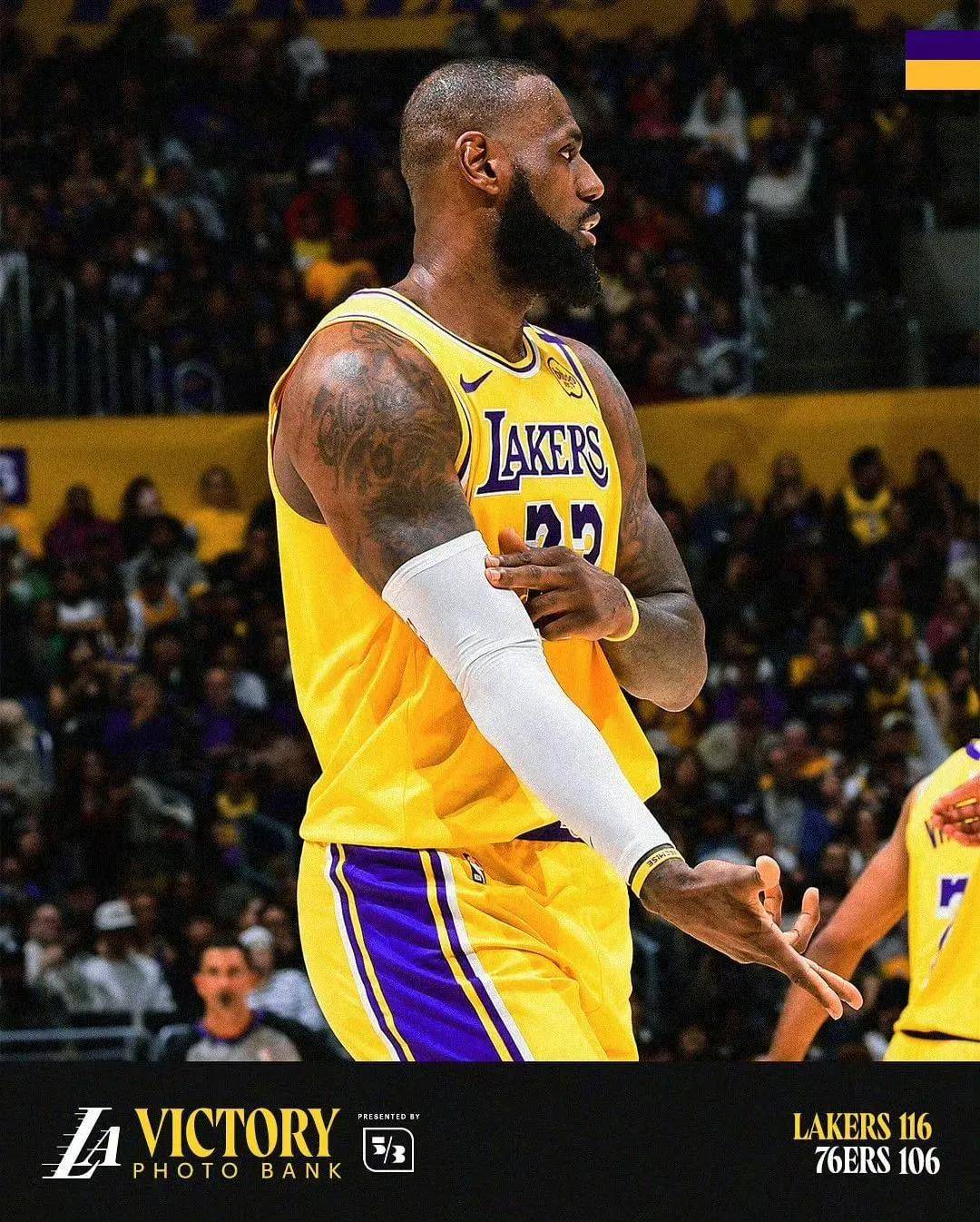 76人击败湖人，赢得胜利